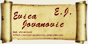 Evica Jovanović vizit kartica